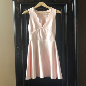 Pink Scalloped Dress